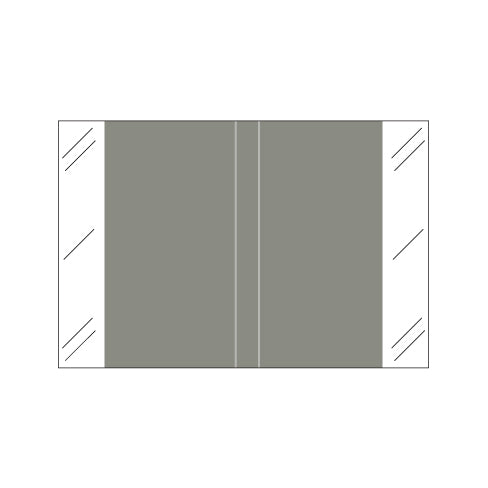 Tabbies 11100 Solid Gray Labels 1" X 1-1/2" Laminated- Roll of 500