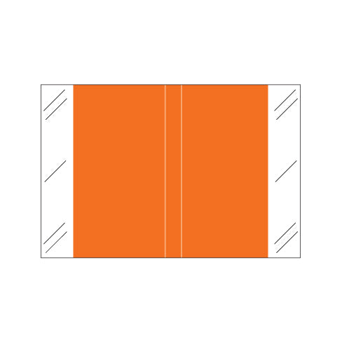 Tabbies 11100 Solid Orange Labels 1" X 1-1/2" Laminated- Roll of 500