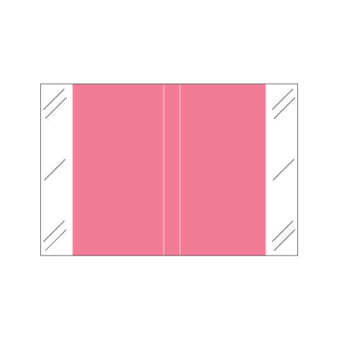 Tabbies 11100 Solid Pink Labels 1" X 1-1/2" Laminated- Roll of 500