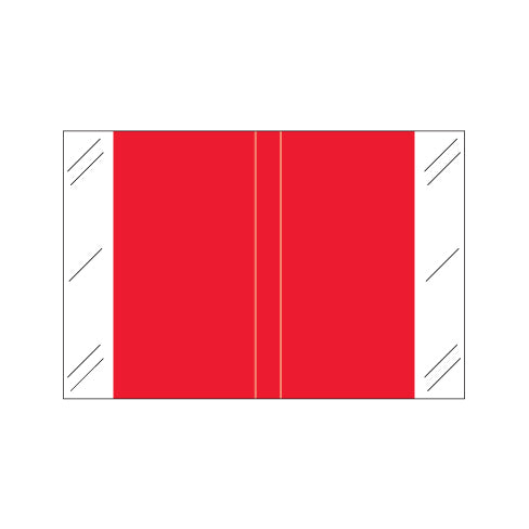 Tabbies 11100 Solid Red Labels 1" X 1-1/2" Laminated- Roll of 500