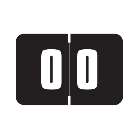 Digi Color DCNM "0" Labels 1" X 1-1/2" Laminated- Roll of 250