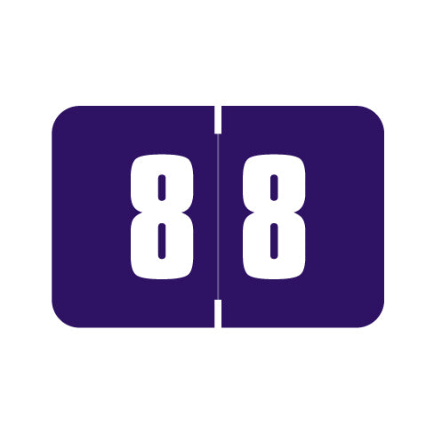 Digi Color DCNM "8" Labels 1" X 1-1/2" Laminated- Roll of 250