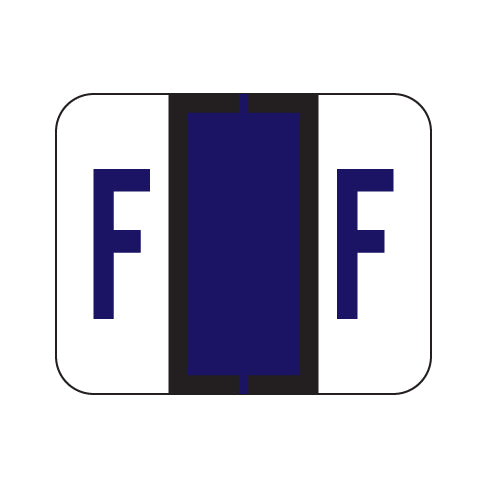 File Doctor "F" Labels 1" X 1-1/4" Vinyl- Roll of 500