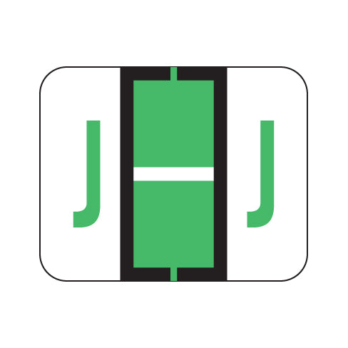 File Doctor "J" Labels 1" X 1-1/4" Vinyl- Roll of 500