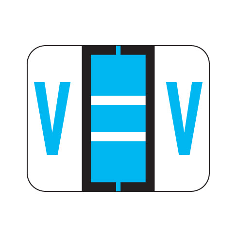 File Doctor "V" Labels 1" X 1-1/4" Vinyl- Roll of 500