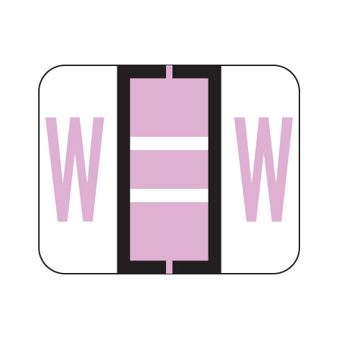 File Doctor "W" Labels 1" X 1-1/4" Vinyl- Roll of 500