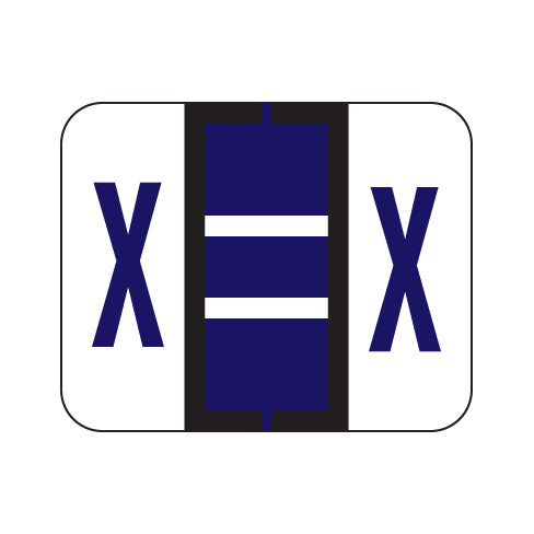 File Doctor "X" Labels 1" X 1-1/4" Vinyl- Roll of 500