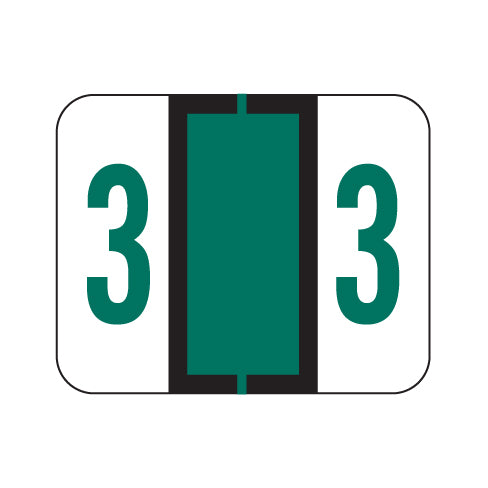File Doctor "3" Labels 1" X 1-1/4" Vinyl- Roll of 500