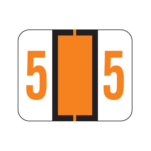 File Doctor "5" Labels 1" X 1-1/4" Vinyl- Roll of 500