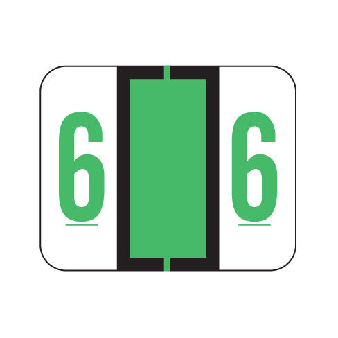 File Doctor "6" Labels 1" X 1-1/4" Vinyl- Roll of 500
