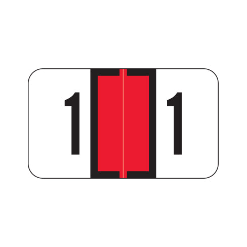Jeter 0300 "1" Labels 15/16" X 1-5/8" Laminated- Roll of 500