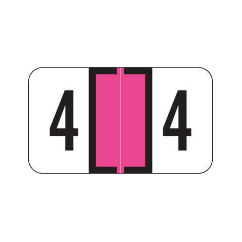 Jeter 0300 "4" Labels 15/16" X 1-5/8" Laminated- Roll of 500