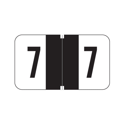 Jeter 0300 "7" Labels 15/16" X 1-5/8" Laminated- Roll of 500