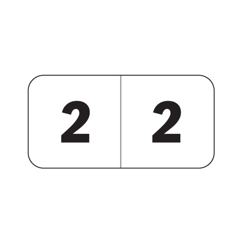 Jeter 4500 "2" Labels 3/4" X 1-1/2" Laminated- Roll of 500