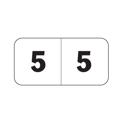 Jeter 4500 "5" Labels 3/4" X 1-1/2" Laminated- Roll of 500