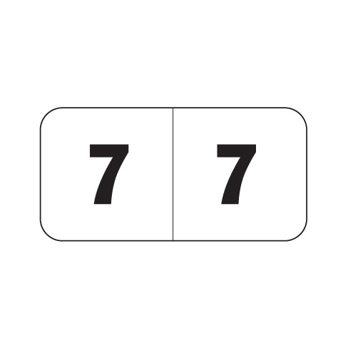 Jeter 4500 "7" Labels 3/4" X 1-1/2" Laminated- Roll of 500