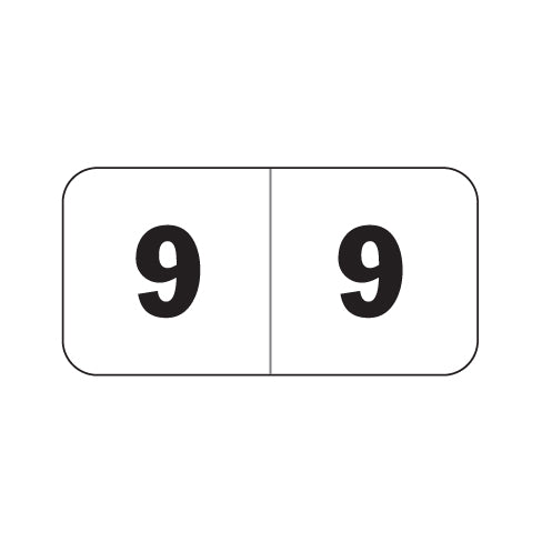 Jeter 4500 "9" Labels 3/4" X 1-1/2" Laminated- Roll of 500