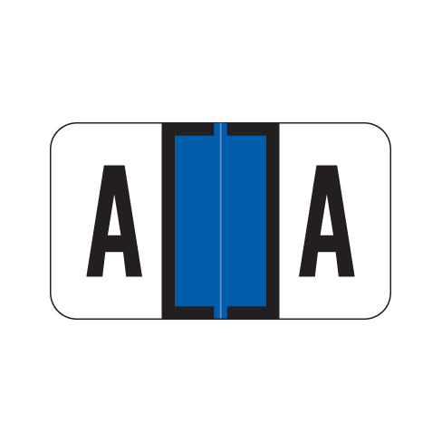 Jeter 0200 Alpha "A" Labels, Laminated Stock, 15/16" X 1-5/8" - Roll of 500