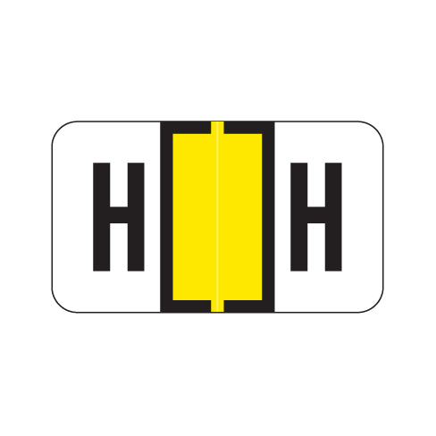 Jeter 0200 Alpha "H" Labels, Laminated Stock, 15/16" X 1-5/8" - Roll of 500
