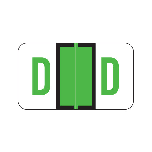 Jeter 5100 Alpha "D" Labels 15/16" X 1-5/8" Laminated- Pack of 225