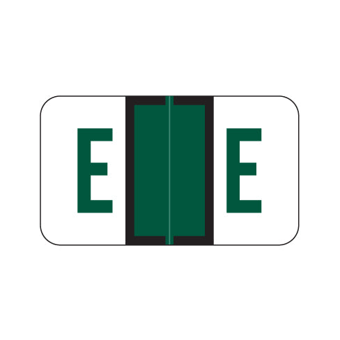 Jeter 5100 Alpha "E" Labels 15/16" X 1-5/8" Laminated- Pack of 225