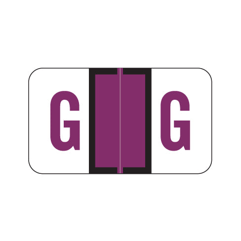 Jeter 5100 Alpha "G" Labels 15/16" X 1-5/8" Laminated- Pack of 225