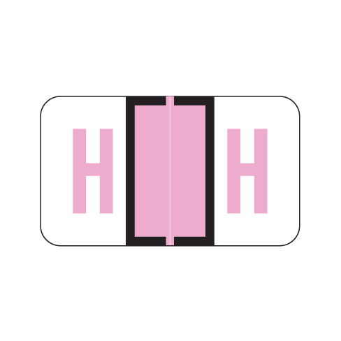Jeter 5100 Alpha "H" Labels 15/16" X 1-5/8" Laminated- Pack of 225