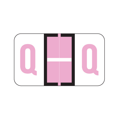 Jeter 5100 Alpha "Q" Labels 15/16" X 1-5/8" Laminated- Roll of 500