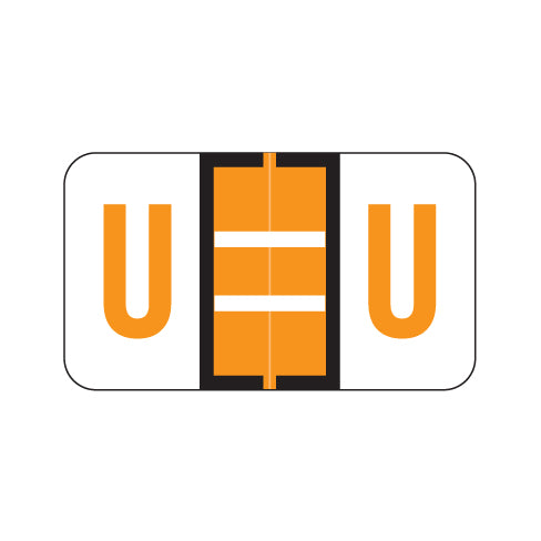 Jeter 5100 Alpha "U" Labels 15/16" X 1-5/8" Laminated- Pack of 225