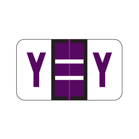 Jeter 5100 Alpha "Y" Labels 15/16" X 1-5/8" Laminated- Pack of 225