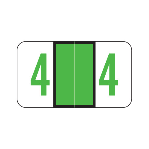 Jeter 6190 "4" Labels 15/16" X 1-5/8" Laminated- Roll of 500