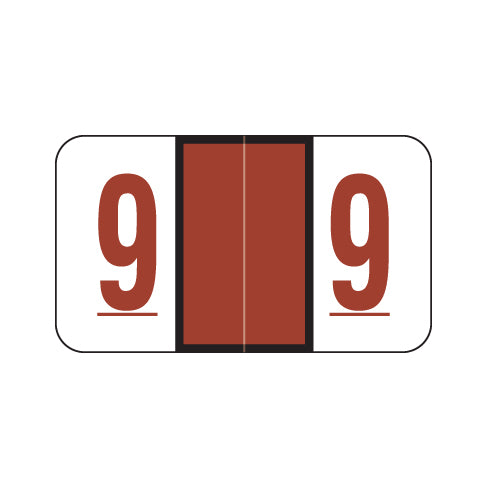 Jeter 6100 "9" Labels 15/16" X 1-5/8" Laminated- Roll of 500