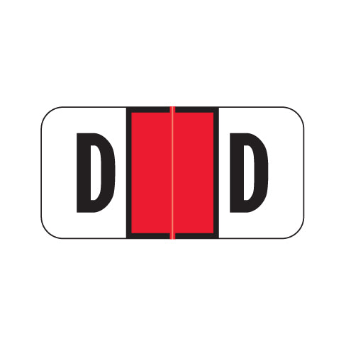 Jeter 2900 "D" Labels 3/4" X 1-1/2" Laminated- Roll of 500