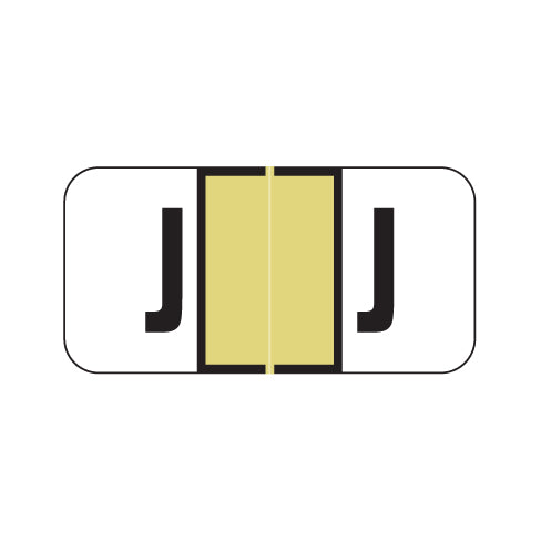 Jeter 2900 "J" Labels 3/4" X 1-1/2" Laminated- Roll of 500