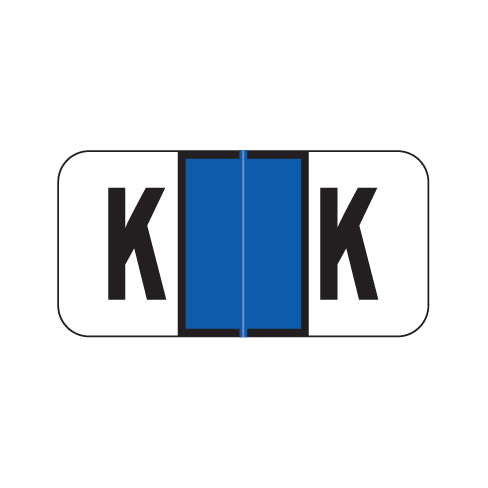 Jeter 2900 "K" Labels 3/4" X 1-1/2" Laminated- Roll of 500