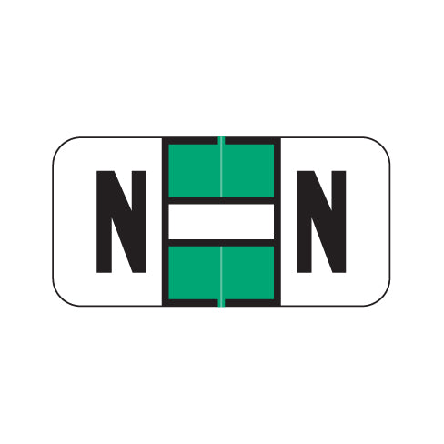 Jeter 2900 "N" Labels 3/4" X 1-1/2" Laminated- Roll of 500