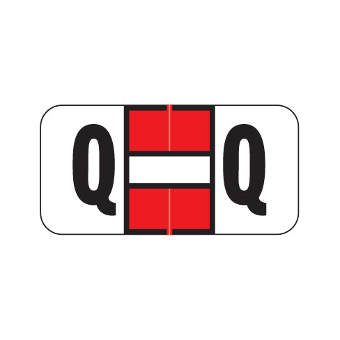 Jeter 2900 "Q" Labels 3/4" X 1-1/2" Laminated- Roll of 500