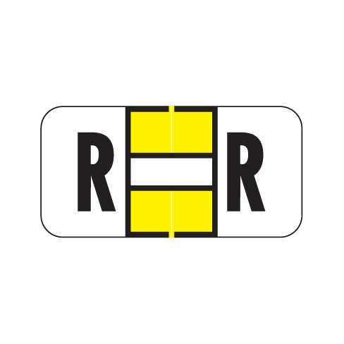 Jeter 2900 "R" Labels 3/4" X 1-1/2" Laminated- Roll of 500