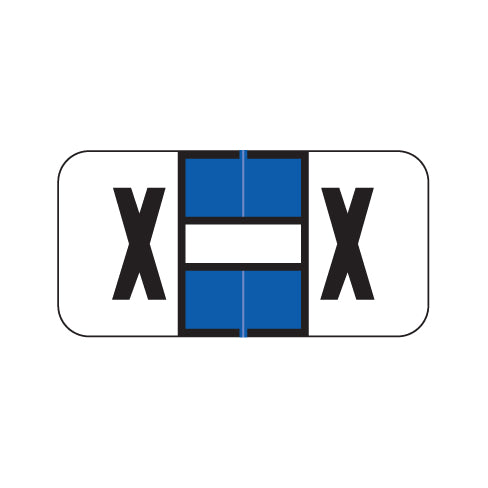 Jeter 2900 "X" Labels 3/4" X 1-1/2" Laminated- Roll of 500