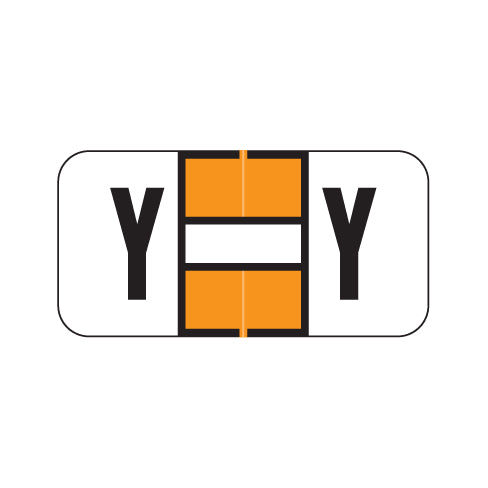 Jeter 2900 "Y" Labels 3/4" X 1-1/2" Laminated- Roll of 500