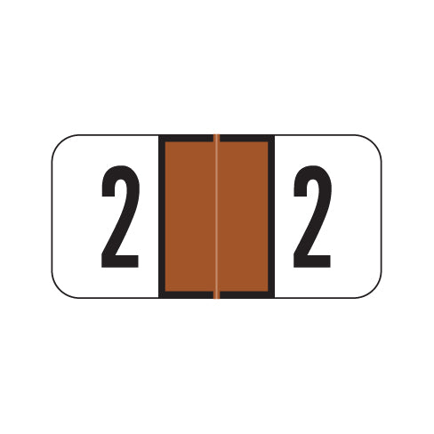 Jeter 3000 "2" Labels 3/4" X 1-1/2" Laminated- Roll of 500