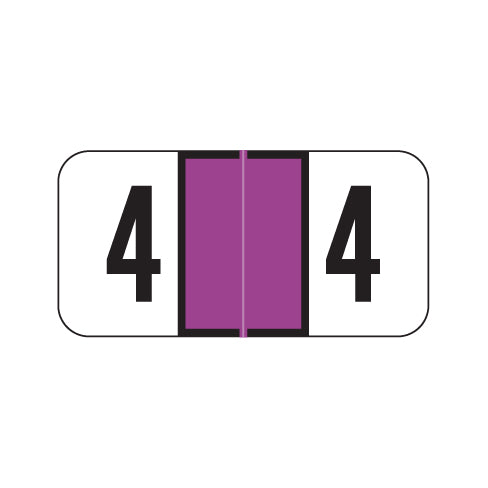 Jeter 3000 "4" Labels 3/4" X 1-1/2" Laminated- Roll of 500