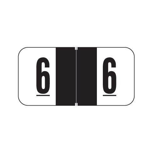 Jeter 3000 "6" Labels 3/4" X 1-1/2" Laminated- Roll of 500