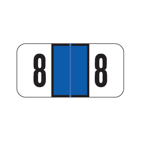Jeter 3000 "8" Labels 3/4" X 1-1/2" Laminated- Roll of 500