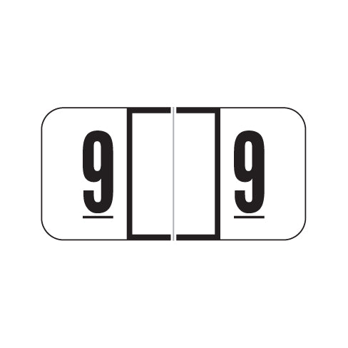 Jeter 3000 "9" Labels 3/4" X 1-1/2" Laminated- Roll of 500