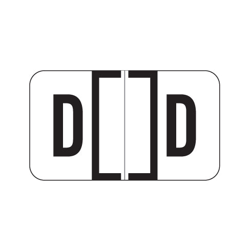 Jeter 7100 "D" Labels 15/16" X 1-5/8" Laminated-  Pack of 225