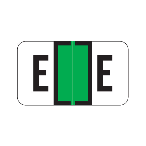 Jeter 7200 Alpha "E" Labels 15/16" X 1-5/8" Laminated- Roll of 500