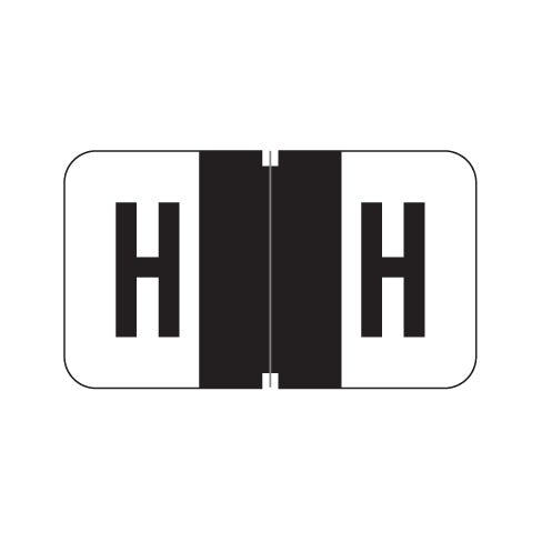 Jeter 5800 "H" Labels 15/16" X 1-5/8" Laminated- Ring Binder Pack of 240