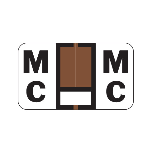 Jeter 7100 "MC" Labels 15/16" X 1-5/8" Laminated-  Pack of 225
