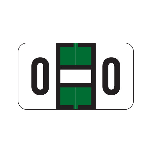 Jeter 7200 Alpha "O" Labels 15/16" X 1-5/8" Laminated- Roll of 500